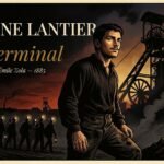 Portrait dramatique d'Étienne Lantier, jeune mineur et meneur de grève, devant le Voreux dans Germinal d'Émile Zola