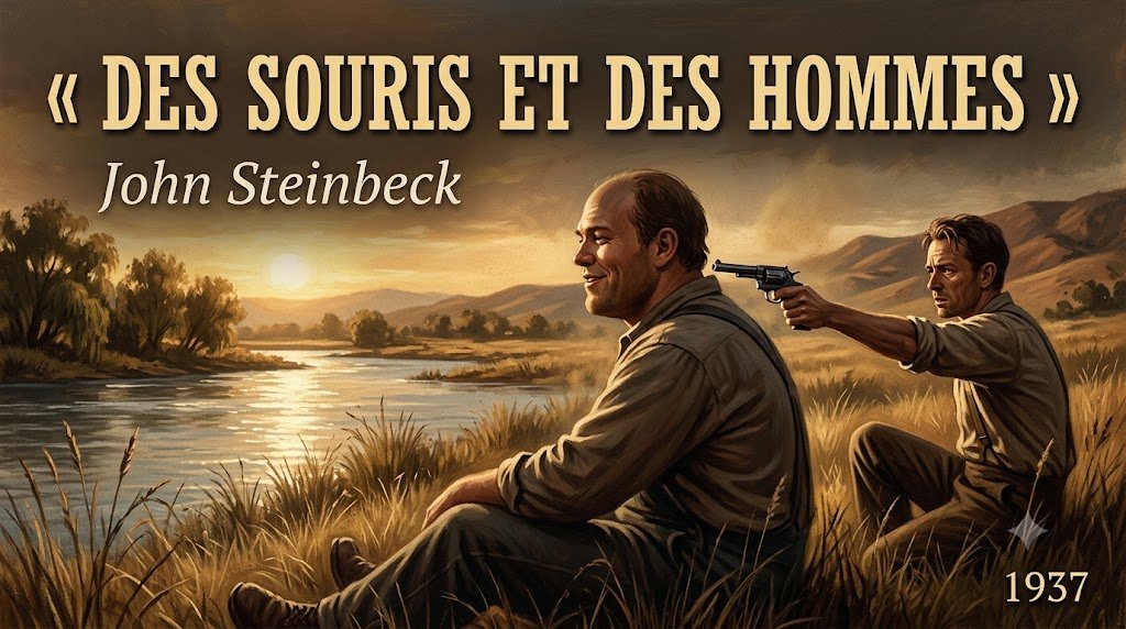 George et Lennie au bord de la rivière Salinas dans Des souris et des hommes de John Steinbeck