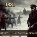 Fiodor Dostoïevski enchainé face au peloton d'exécution fantomatique dans la neige sibérienne