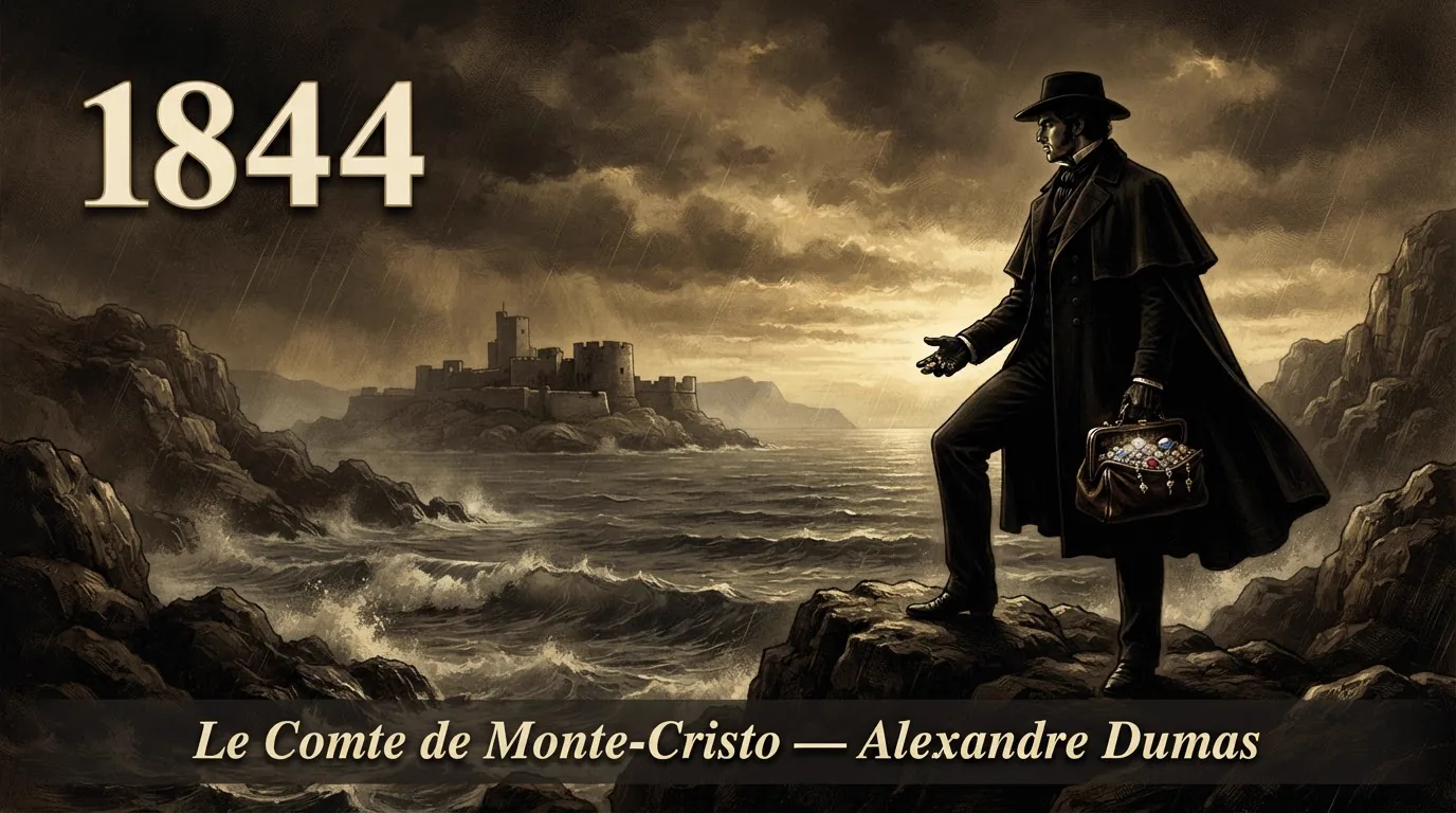 Edmond Dantès face au Château d'If, illustration du Comte de Monte-Cristo d'Alexandre Dumas